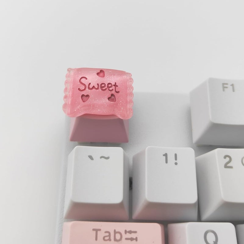 Elacgap Personalized Cute Pink Keycap Handmade OEM Profile DIY Custom Keycap for Mechanical Keyboard MX Switch (Candy) - Image 2